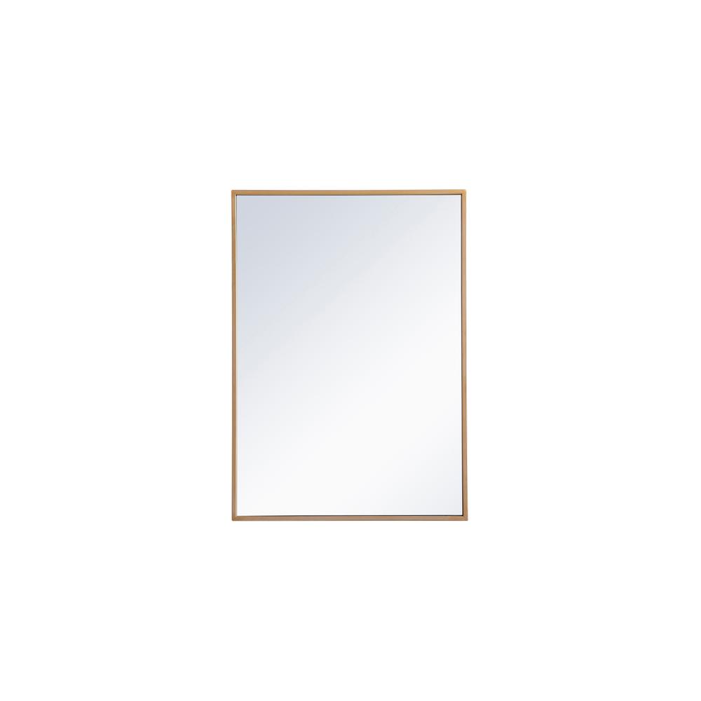 Metal mirror medicine cabinet 20 inch x 28 inch in Brass. Picture 1