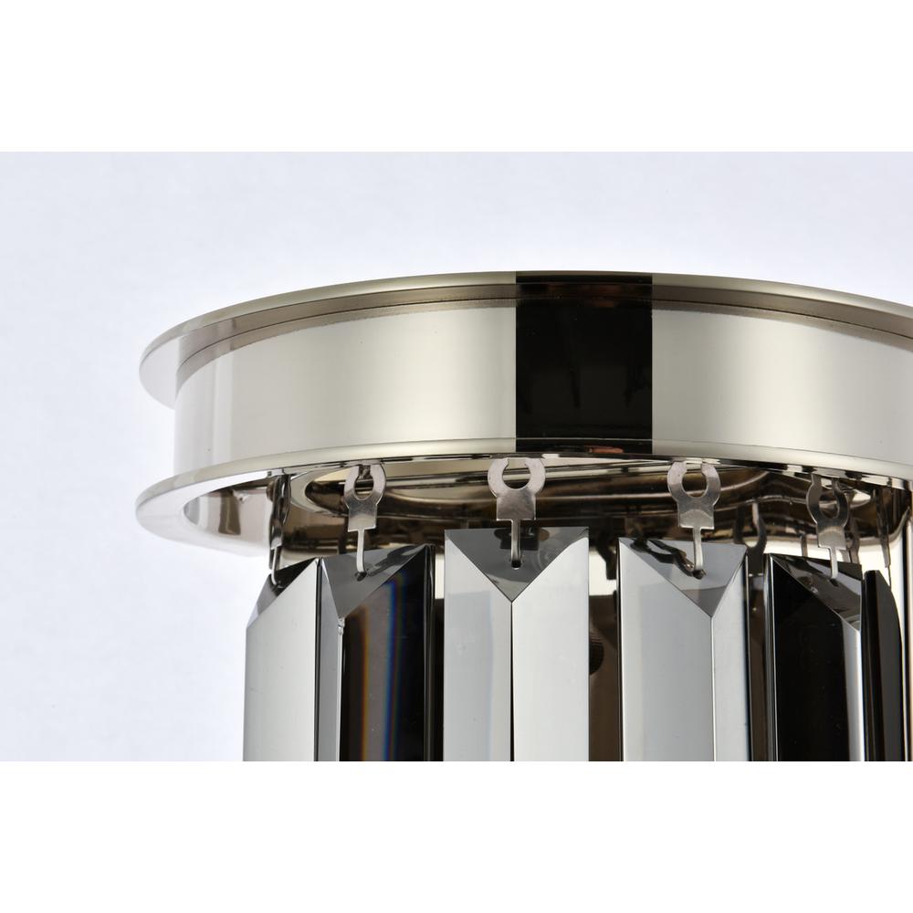 Sydney 2 light polished nickel Wall Sconce Silver Shade (Grey) Royal Cut Crystal. Picture 3