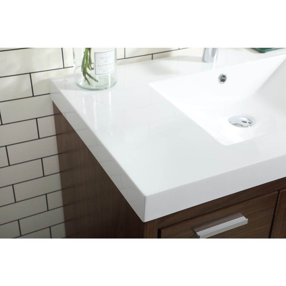 36 inch Single bathroom vanity in Walnut. Picture 5