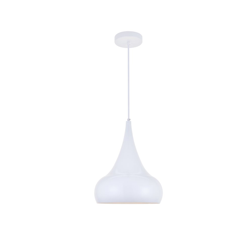 Circa 1 Light White Pendant. Picture 1