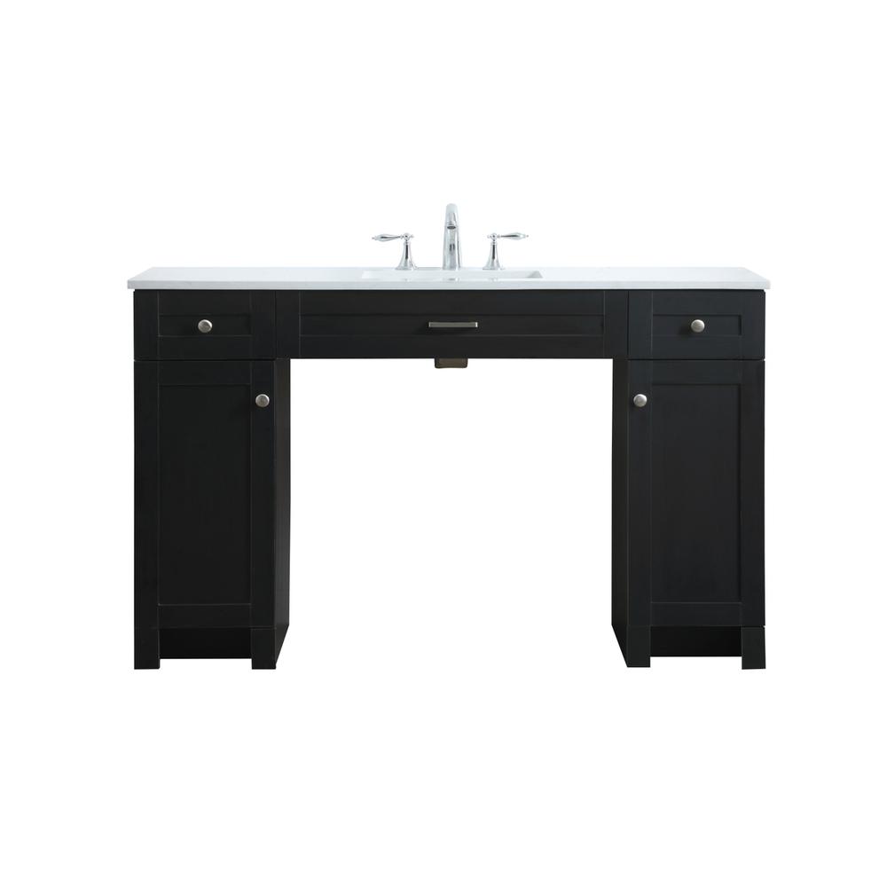 54 Inch ADA Compliant Bathroom Vanity In Black. Picture 1