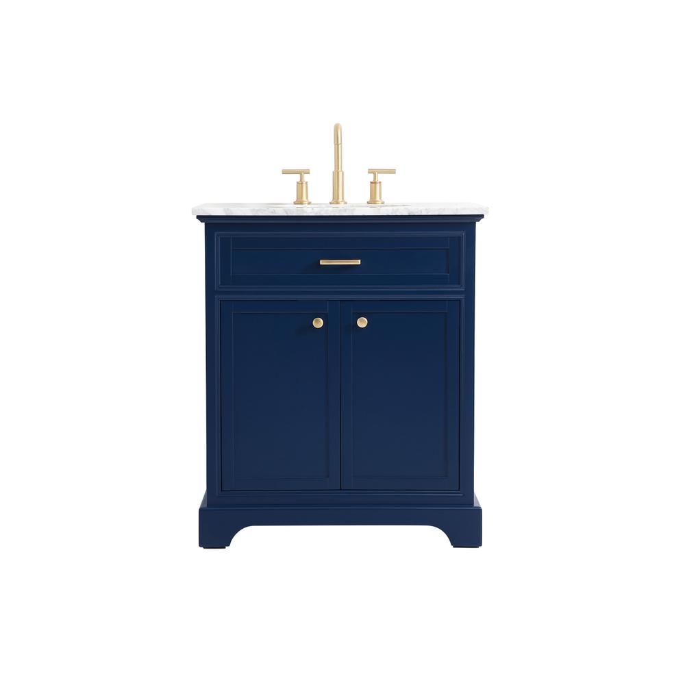 30 inch Single bathroom vanity in Blue. Picture 1