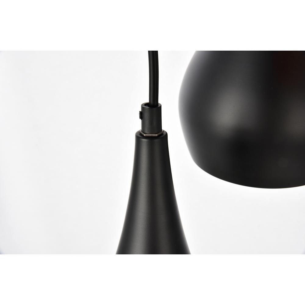 Nora Collection Pendant D14.5in H11.5in Lt:3 Black finish. Picture 5