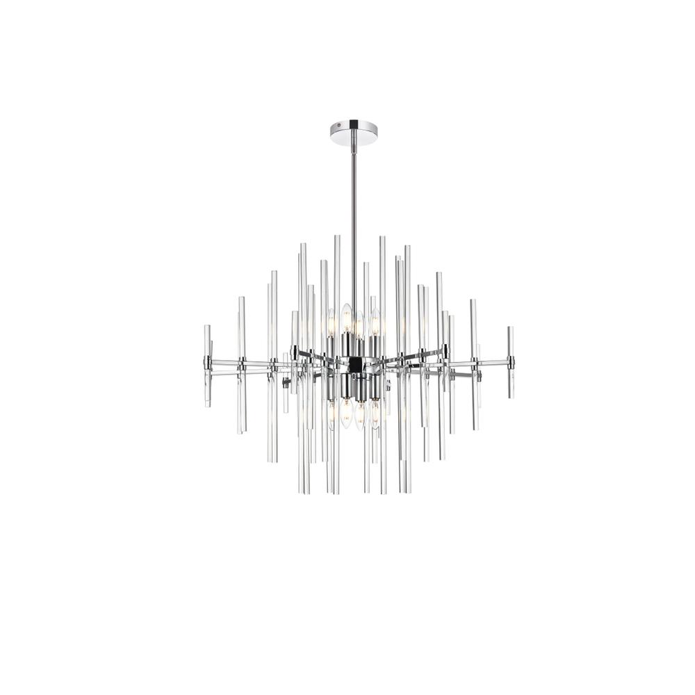 Sienna 31 inch crystal rod pendant in chrome. Picture 1