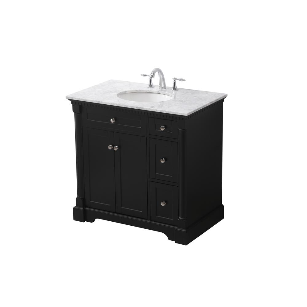 36 inch Single bathroom vanity set in black. Picture 8