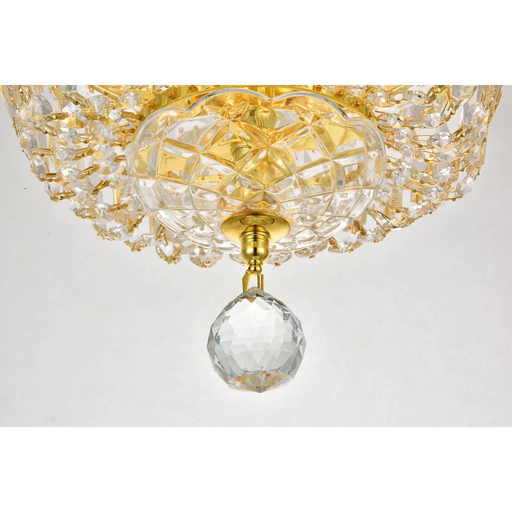 Tranquil 4 light Gold Flush Mount Clear Royal Cut Crystal. Picture 5