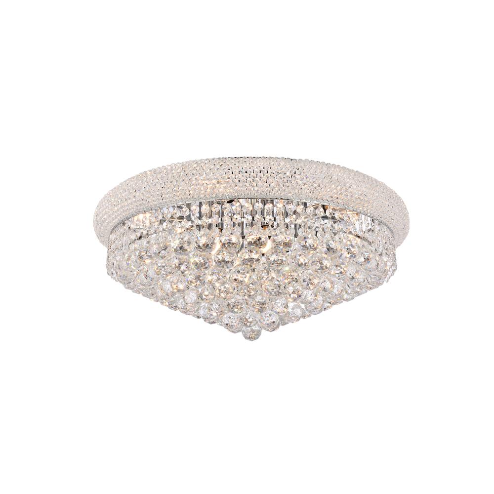 Primo 12 light Chrome Flush Mount Clear Royal Cut Crystal. Picture 2