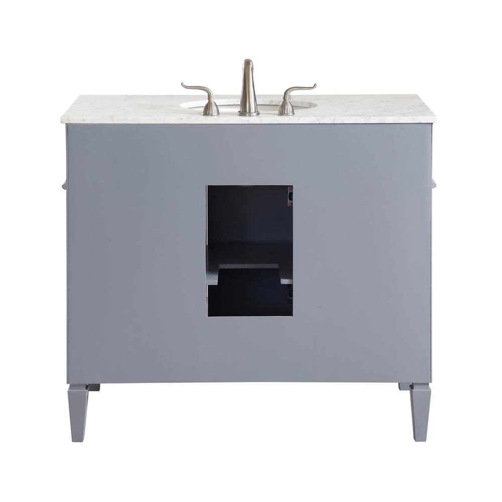 40 In. Single Bathroom Vanity Set In Grey. Picture 7
