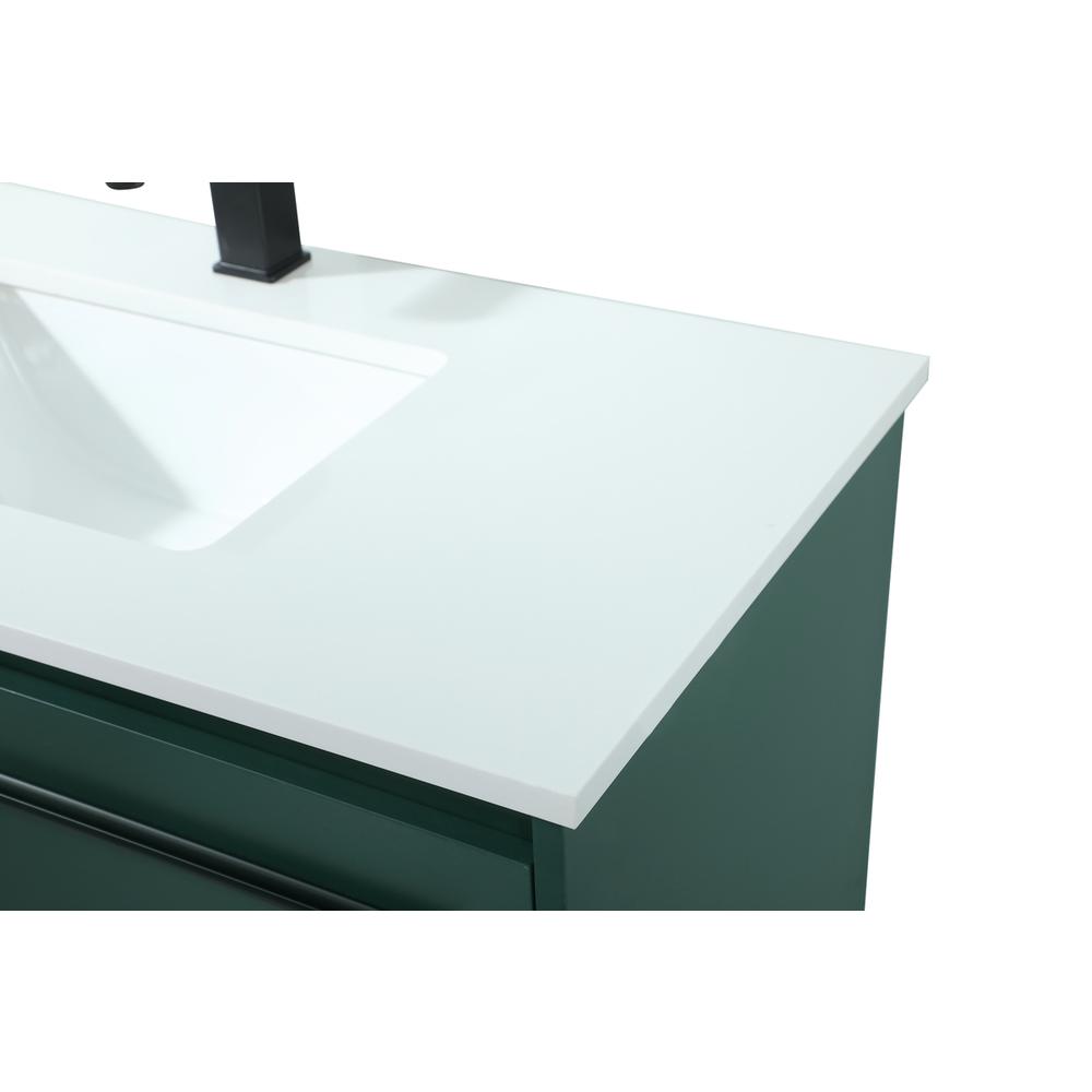 36 inch Single bathroom vanity in green. Picture 11