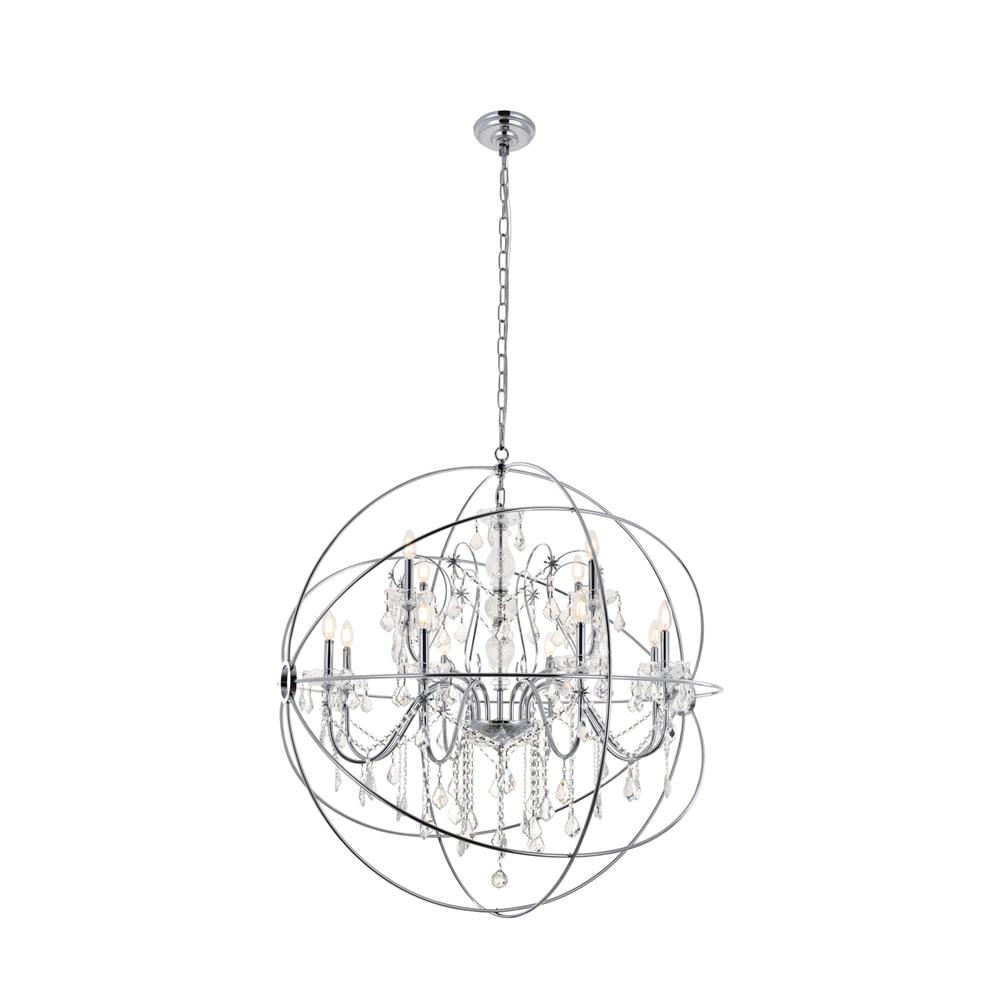 Cordelia 12 Light Chrome Crystal Pendant. Picture 1