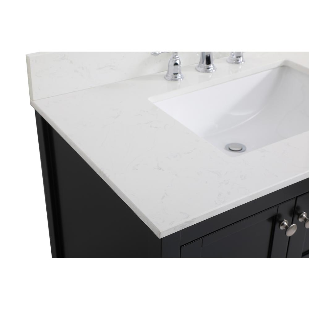 36 inch Single Bathroom Vanity in Black with Backsplash. Picture 11