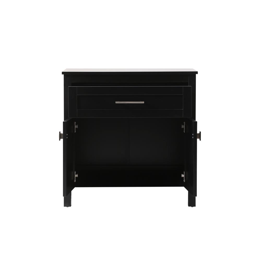 30 Inch Wide Bathroom Storage Freestanding Cabinet In Black. Picture 4