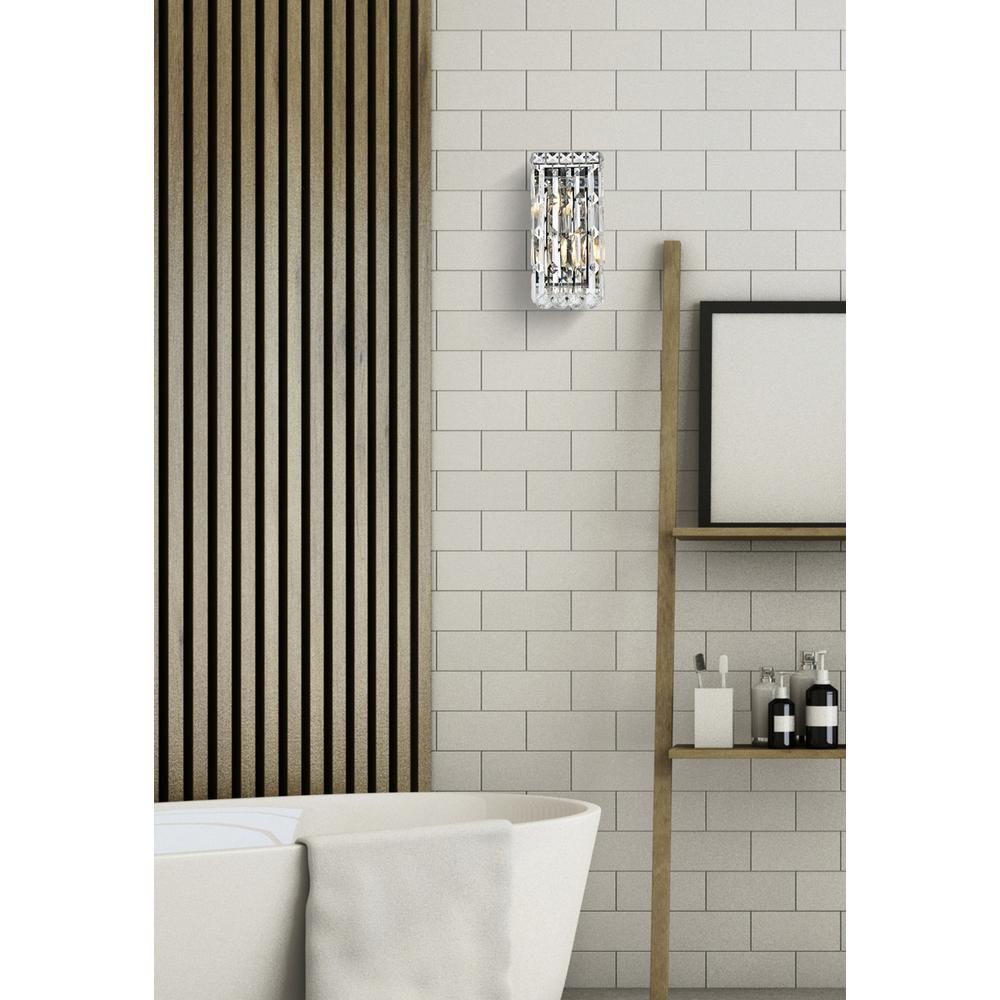 Maxime 2 Light Chrome Wall Sconce Clear Royal Cut Crystal. Picture 7