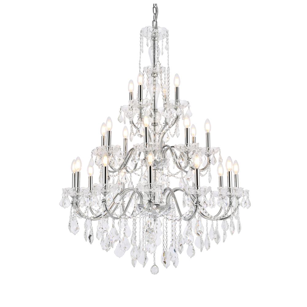 St. Francis 24 light Chrome Chandelier Clear Royal Cut Crystal. Picture 2