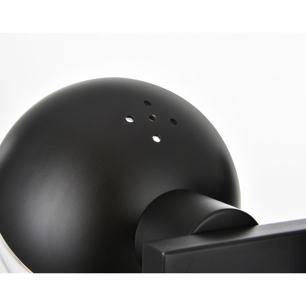 Majesty 3 light Black and frosted white Bath Sconce. Picture 6