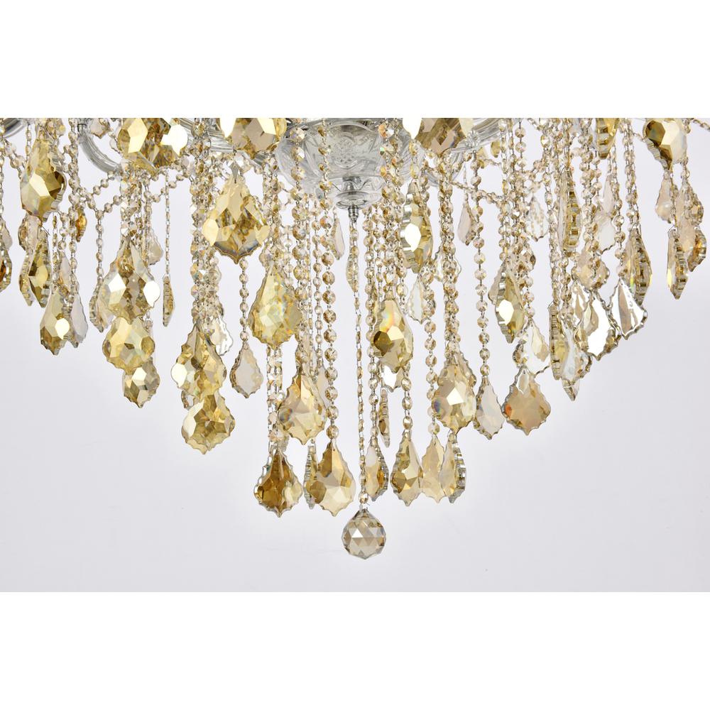 Maria Theresa 49 light Chrome Chandelier Golden Teak (Smoky) Royal Cut Crystal. Picture 3