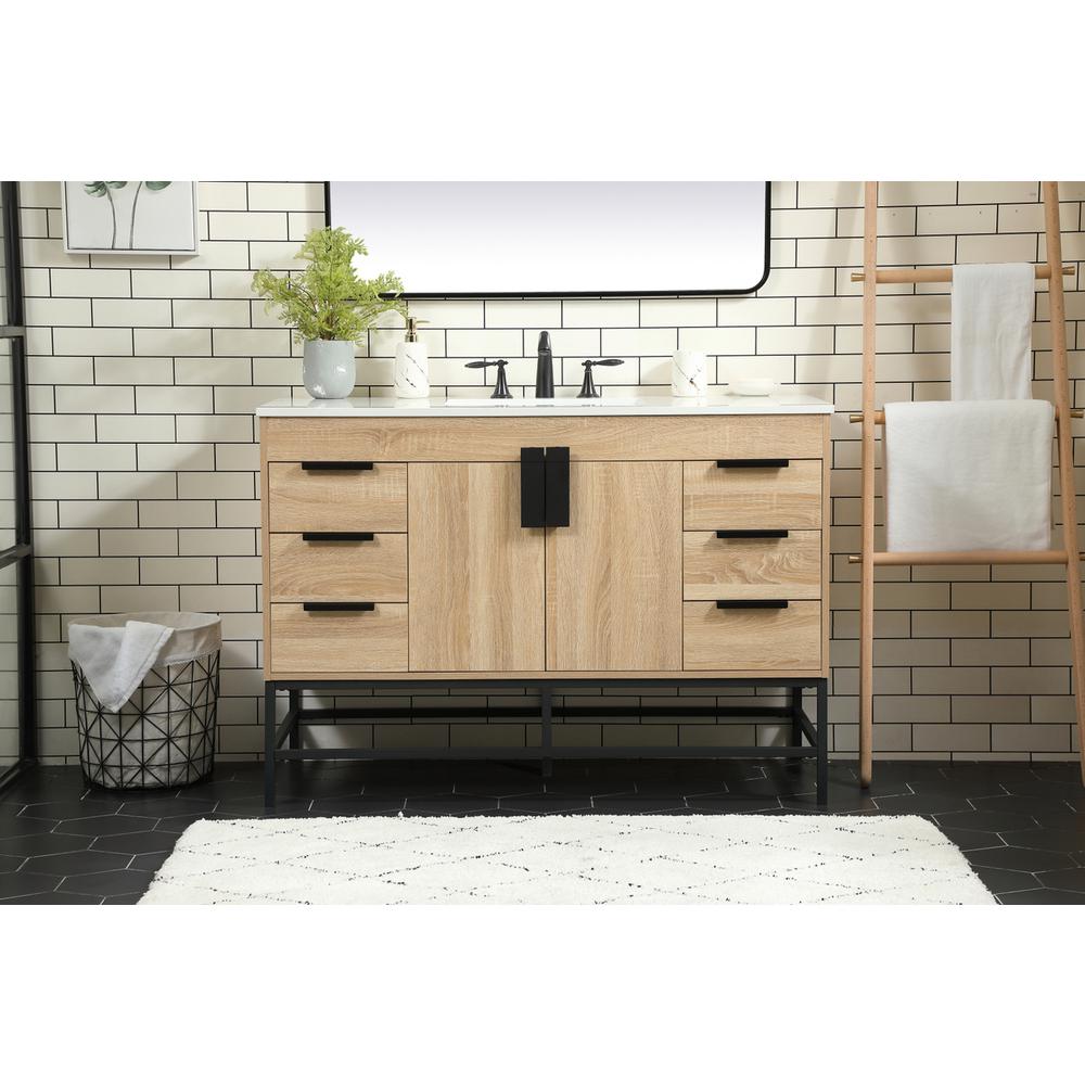 48 inch Single bathroom vanity in mango wood. Picture 14