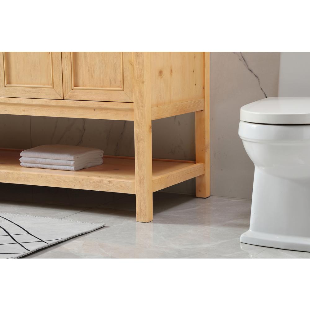 72 inch double bathroom vanity in natural wood. Picture 6