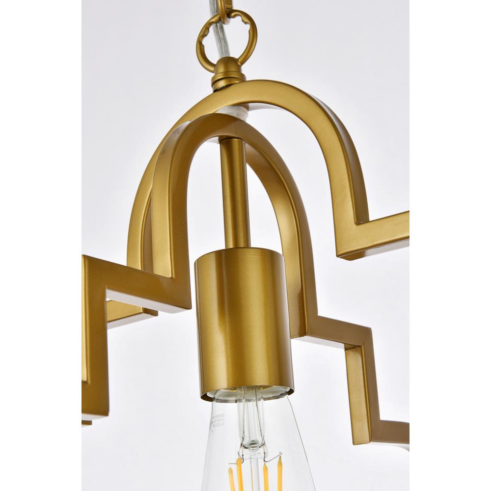 Sandara 1 light pendant in brass. Picture 5