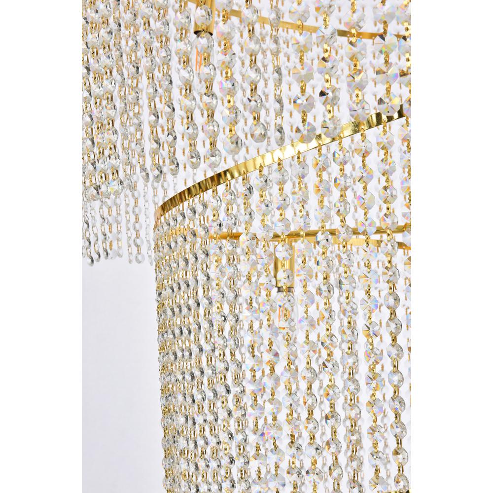 Spiral 41 light Gold Chandelier Clear Royal Cut Crystal. Picture 3