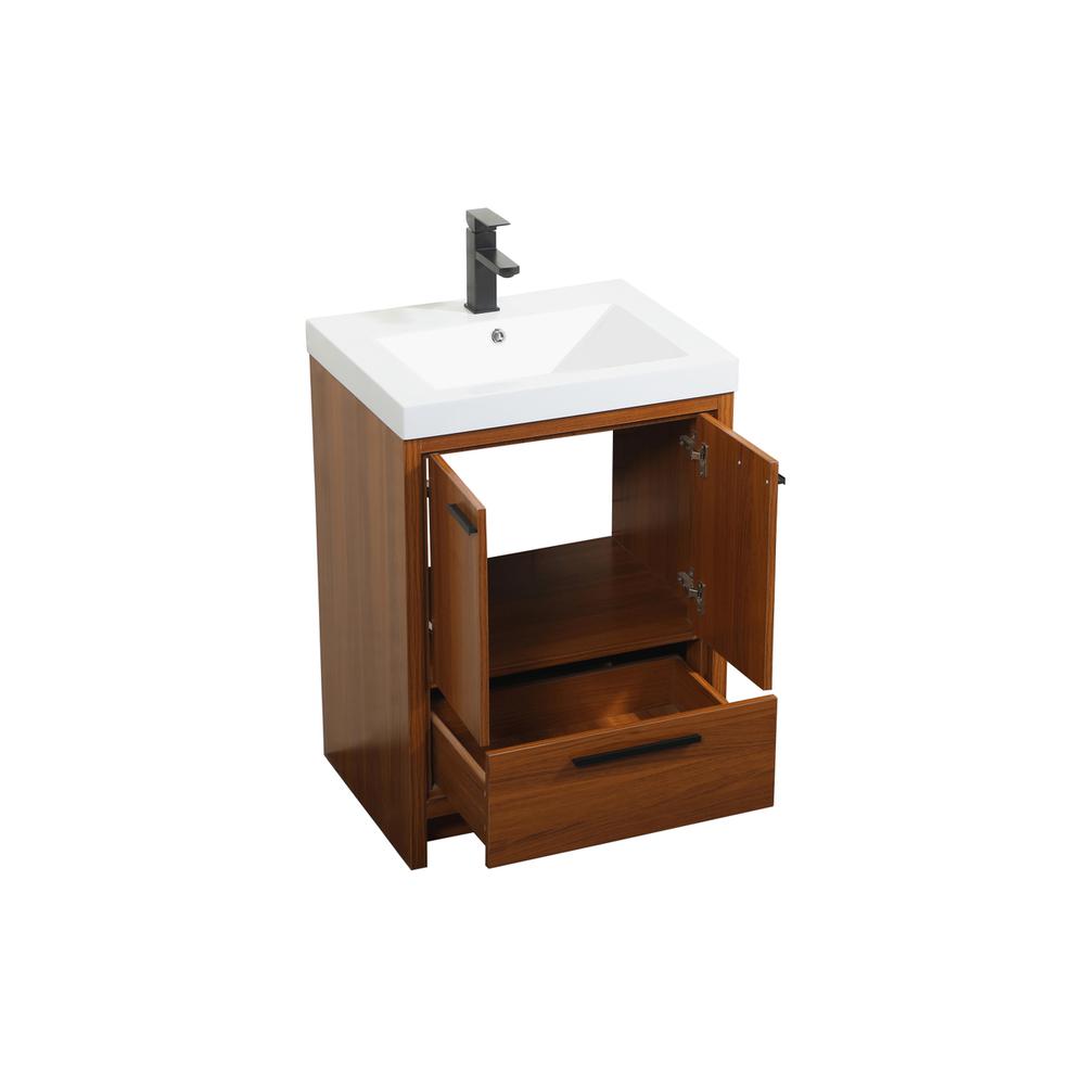 24 inch Single bathroom vanity in Teak. Picture 9