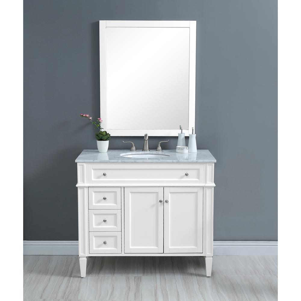 40 In. Single Bathroom Vanity Set In White. Picture 10