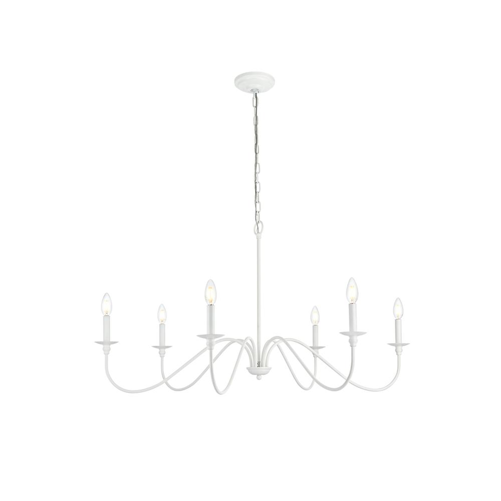 Rohan 42 inch chandelier in White. Picture 1