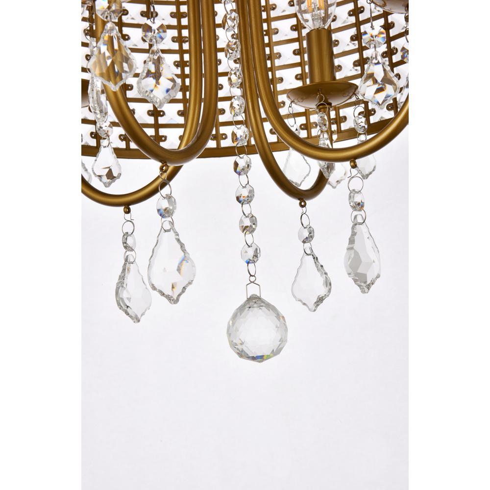 Elise 17 inch pendant in brass. Picture 3