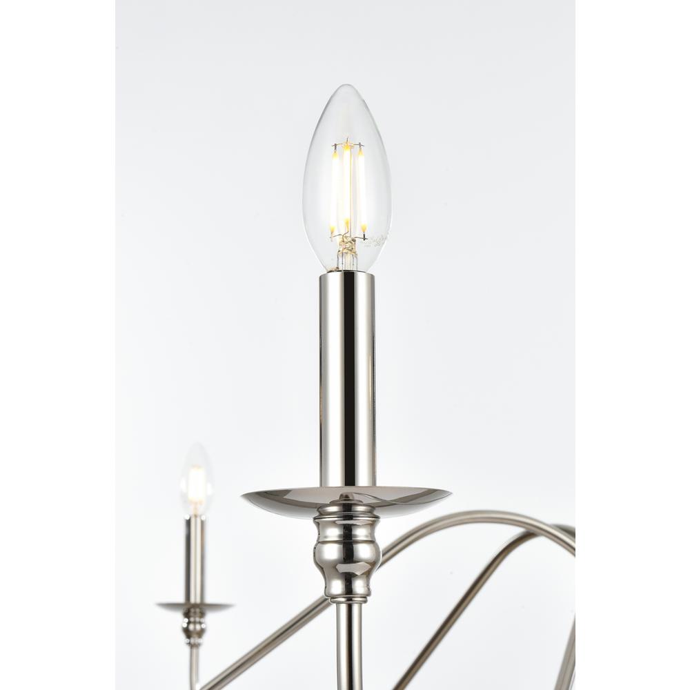 Rohan 60 inch chandelier in Polished Nickel. Picture 4
