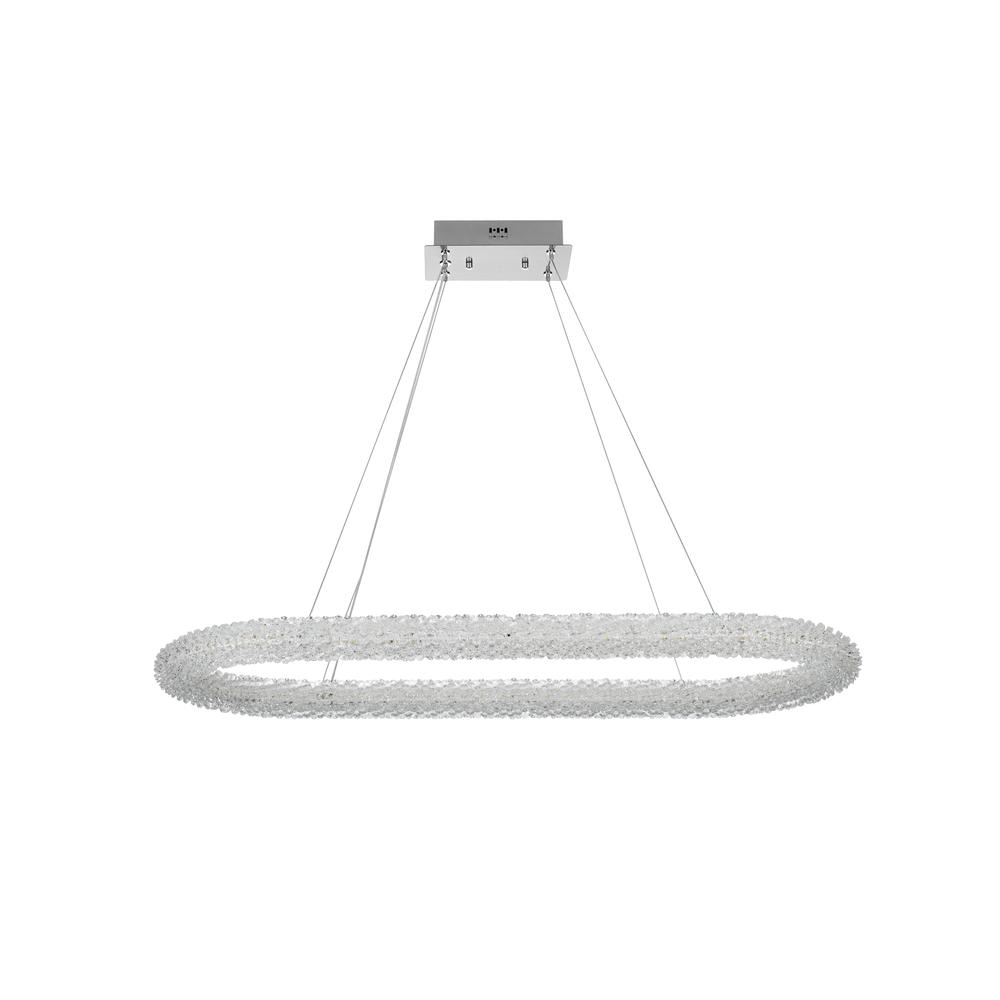 Bowen 42 inch Adjustable LED Chandelier in Chrome. Picture 8