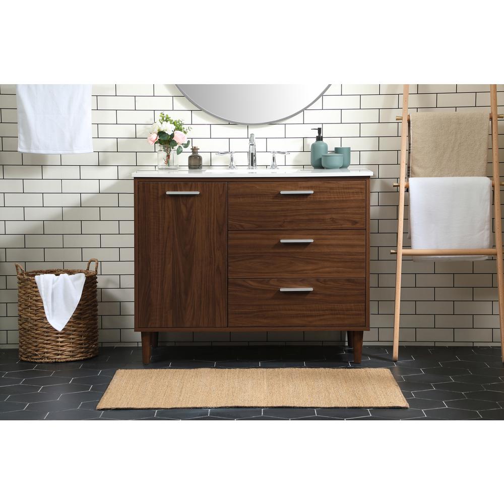 42 inch bathroom vanity in Walnut. Picture 14