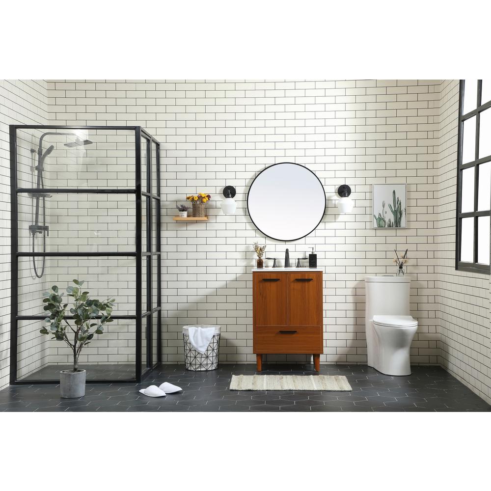 24 inch bathroom vanity in Teak. Picture 4