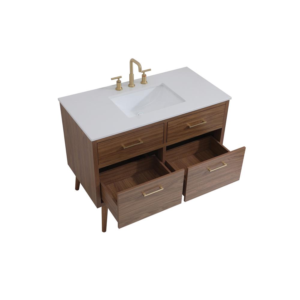 42 inch bathroom vanity in Walnut Brown. Picture 9