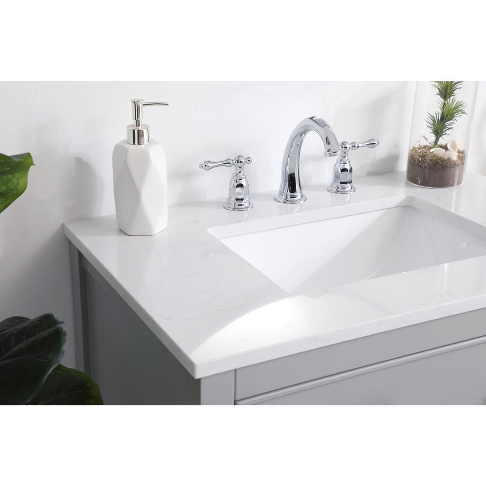 30 inch Single Bathroom Vanity in Grey. Picture 4