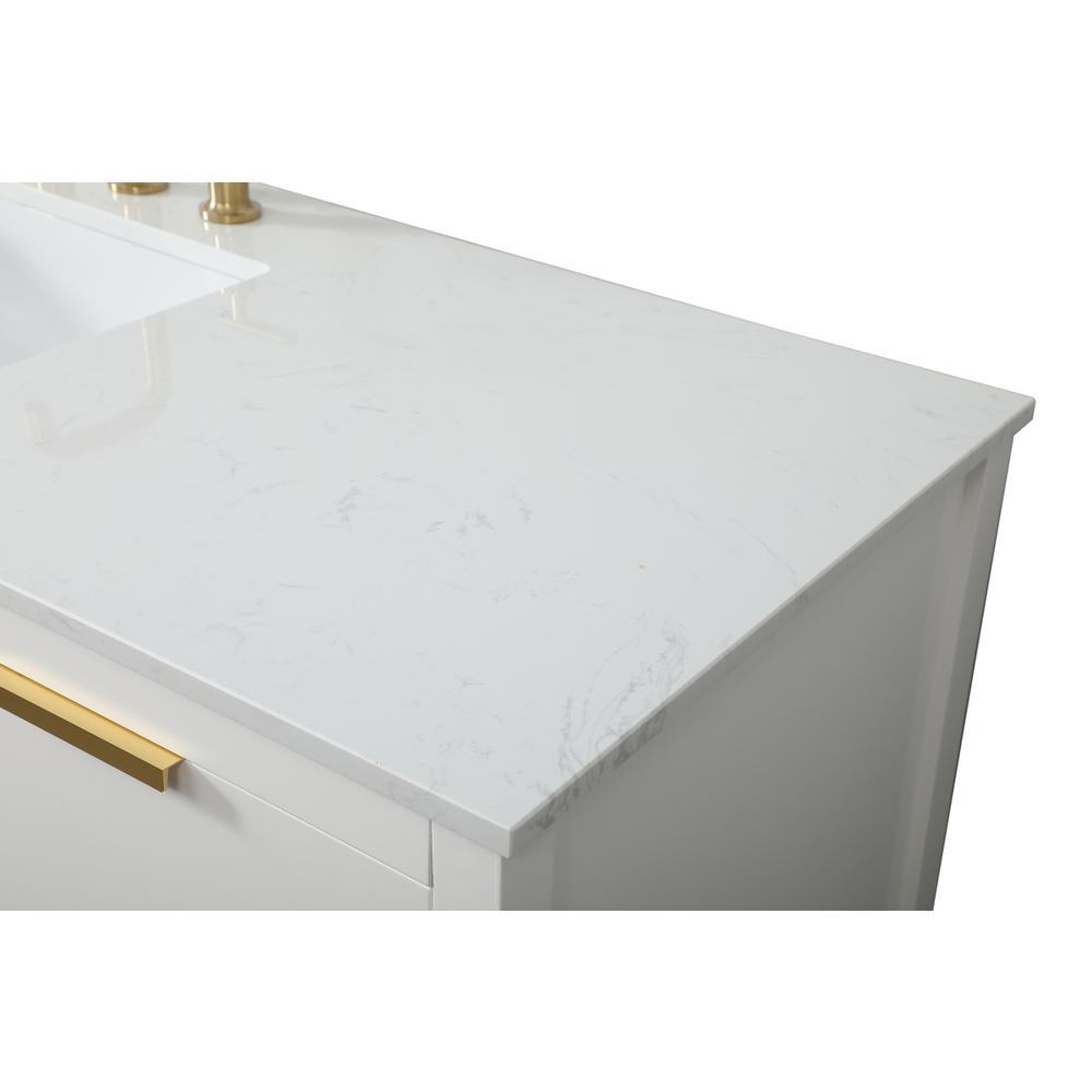 60 inch Single bathroom vanity in white. Picture 11