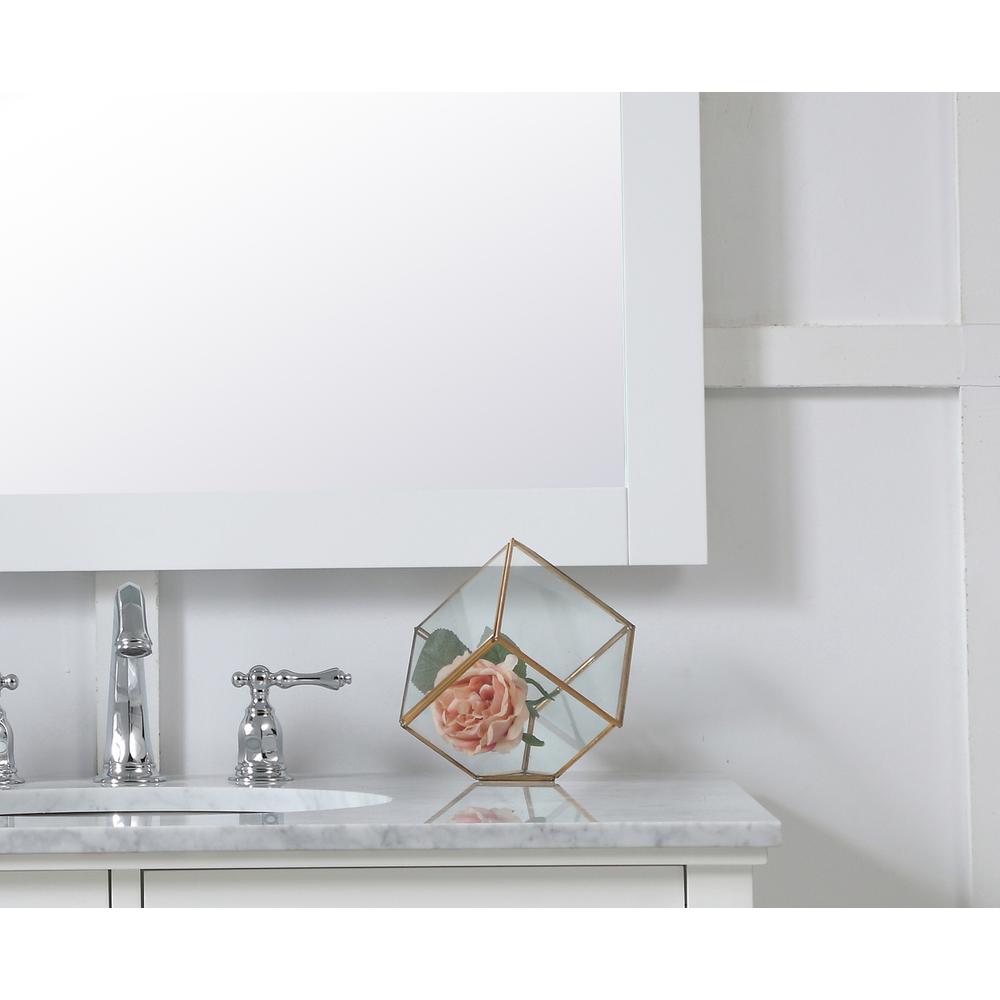 Aqua rectangle vanity mirror 48 inch in White. Picture 5