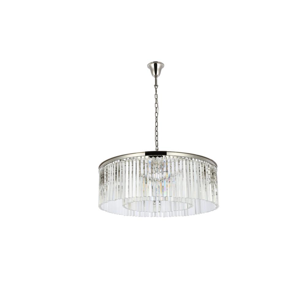 Sydney 10 light polished nickel Chandelier Clear Royal Cut Crystal. Picture 6