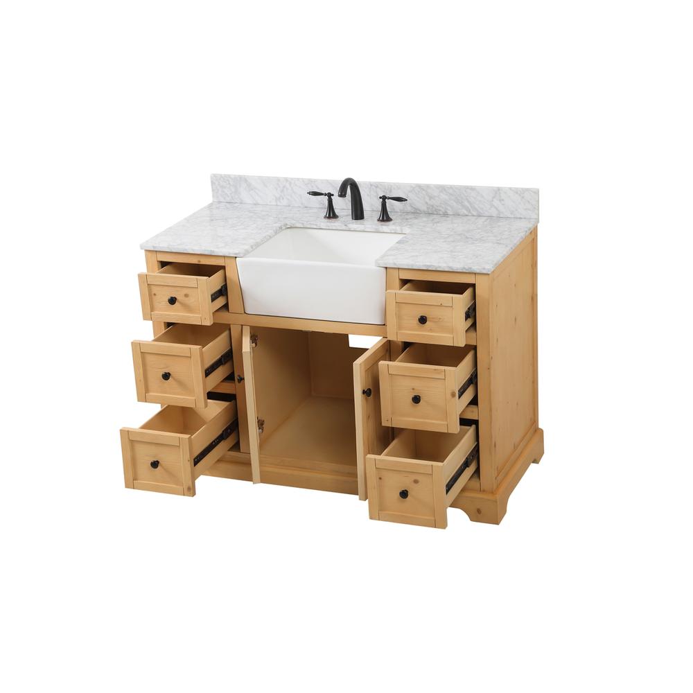 48 inch Single bathroom vanity in natural wood. Picture 9