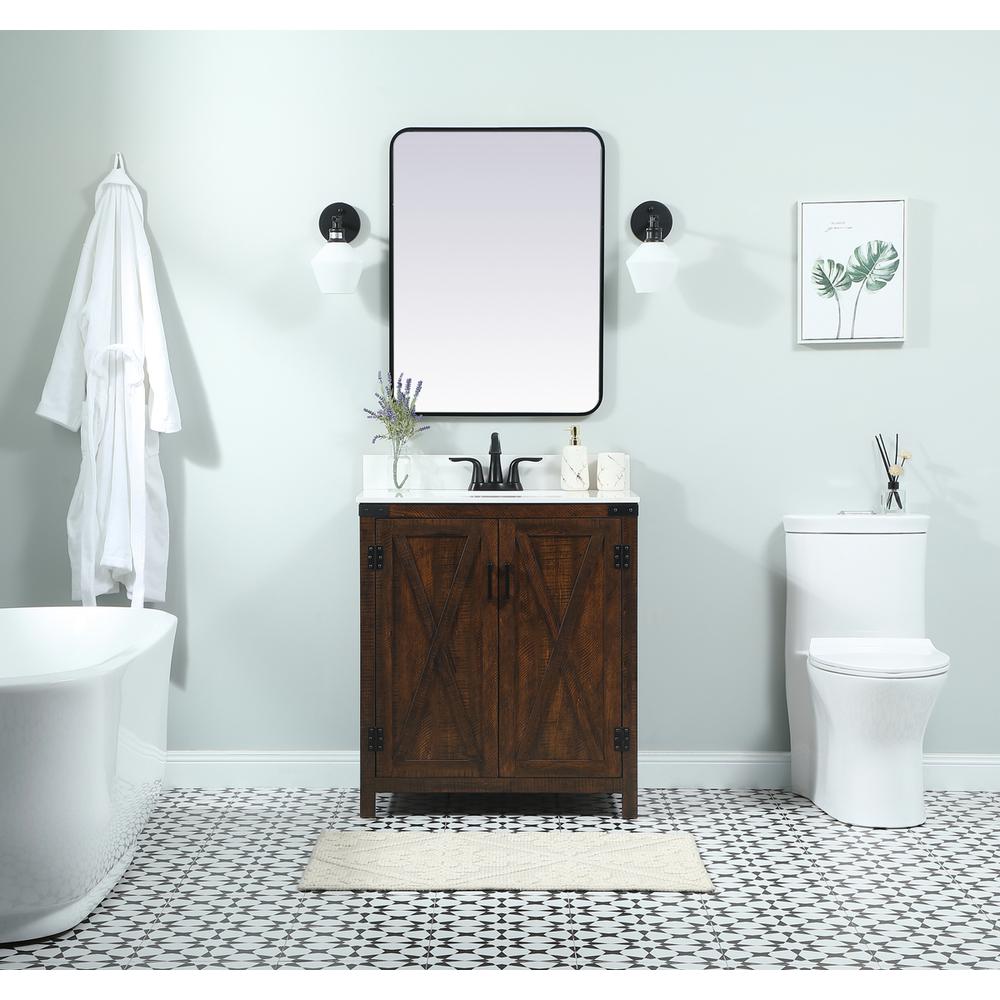 30 inch Single bathroom vanity in expresso with backsplash. Picture 4