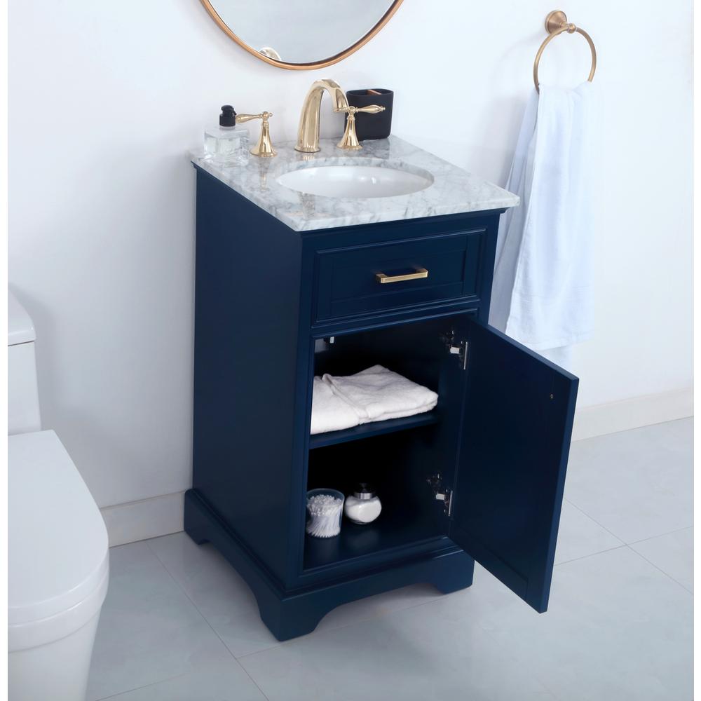 19 inch Single bathroom vanity in Blue. Picture 4