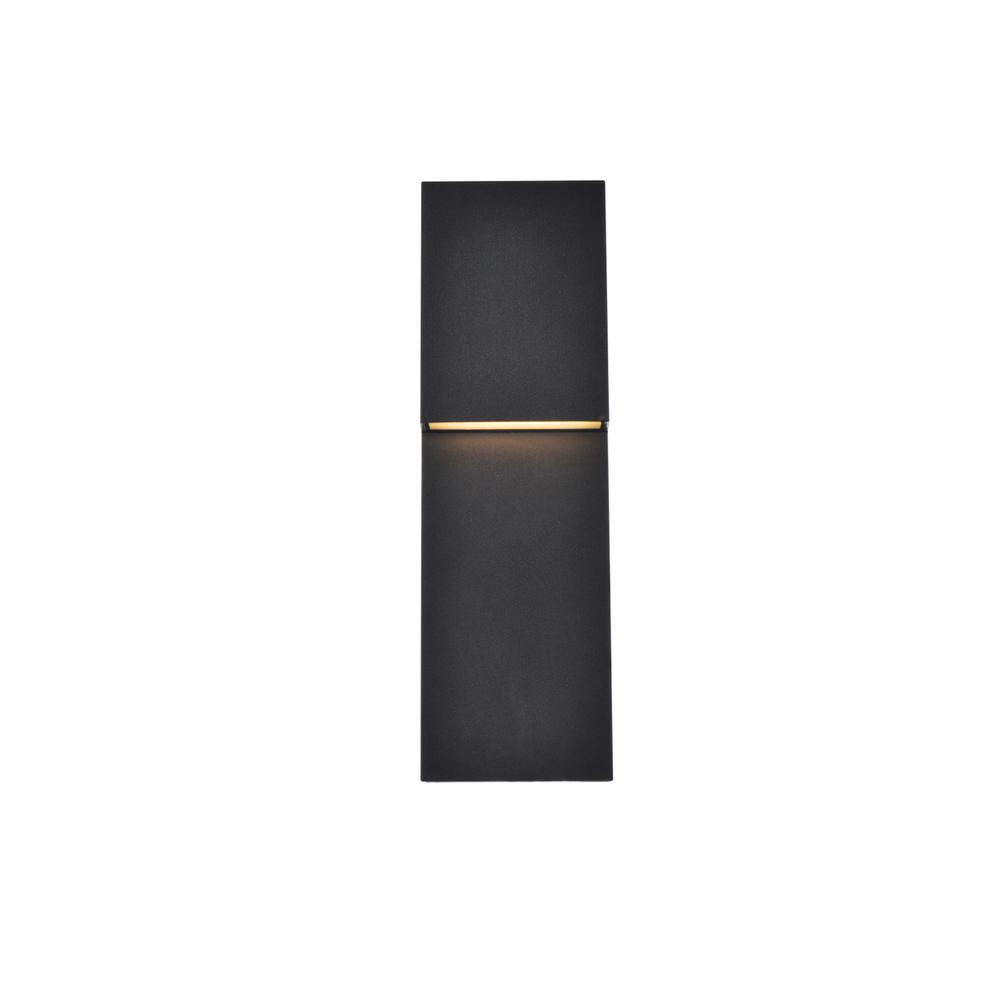 Raine Integrated LED wall sconce in black. Picture 1