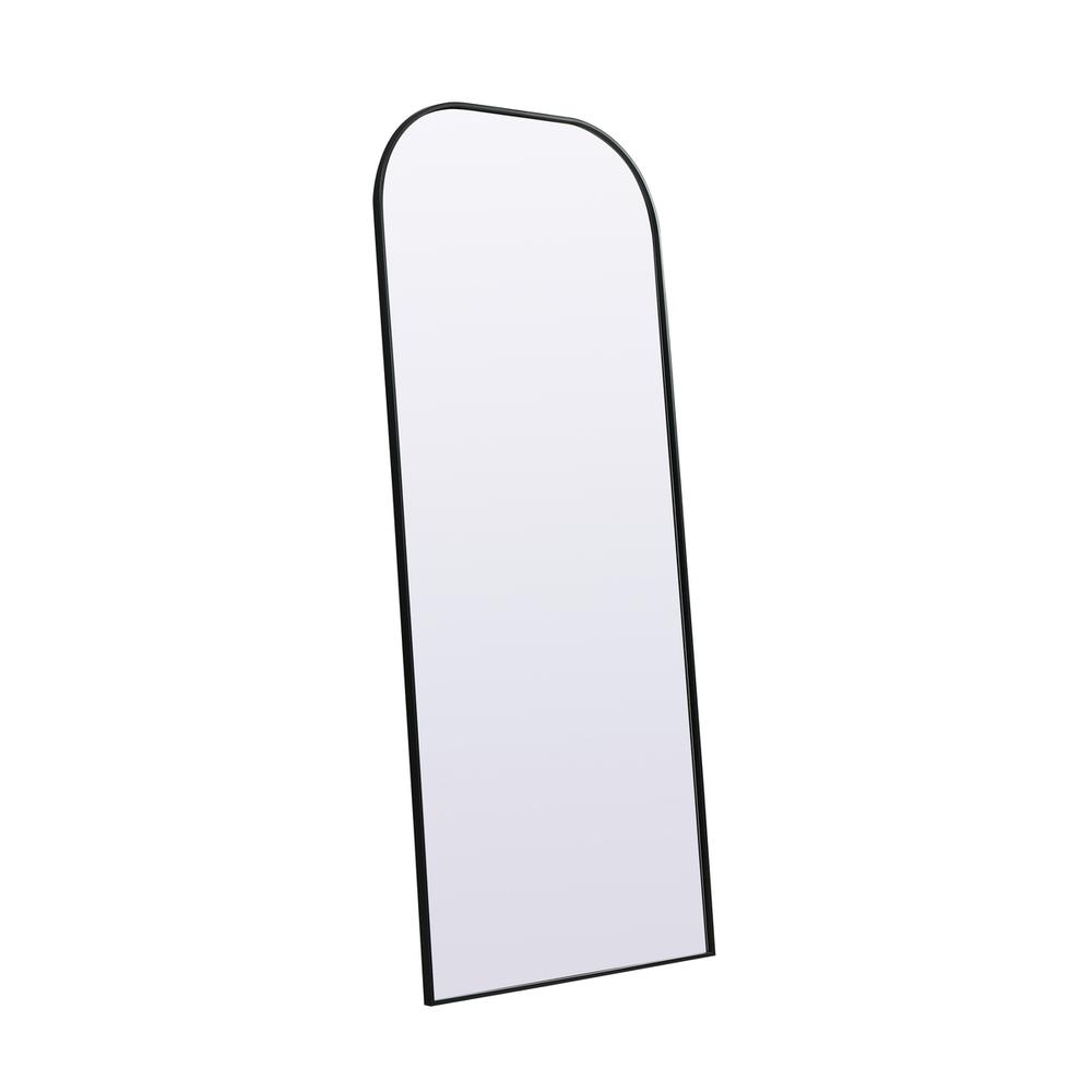Metal Frame Arch Full Length Mirror 32x76 Inch in Black. Picture 6