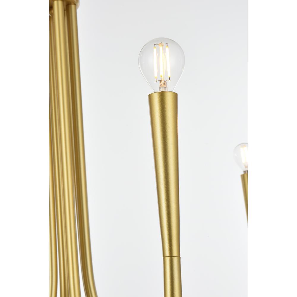 Layne 36 inch chandelier in Brass. Picture 3