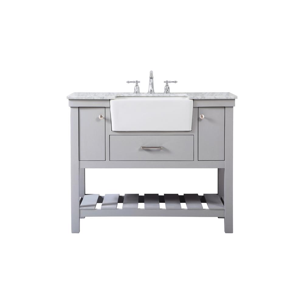 42 inch Single bathroom vanity in grey. Picture 1
