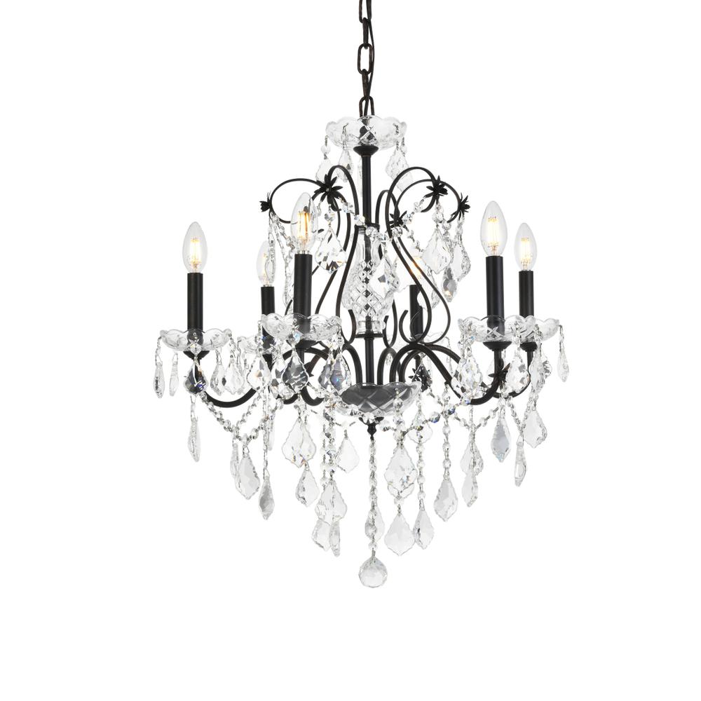 St. Francis 6 light Dark Bronze Chandelier Clear Royal Cut Crystal. Picture 7