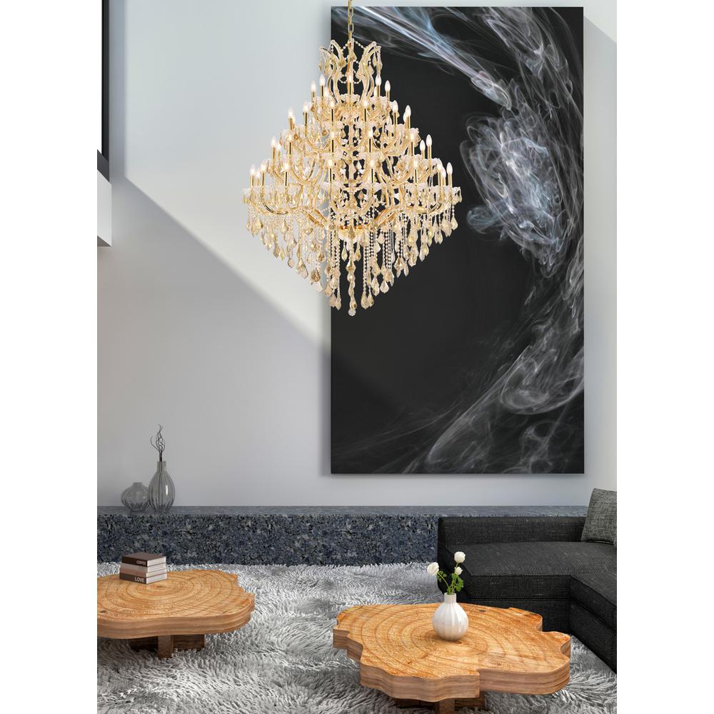 Maria Theresa 49 light Gold Chandelier Golden Teak (Smoky) Royal Cut Crystal. Picture 7