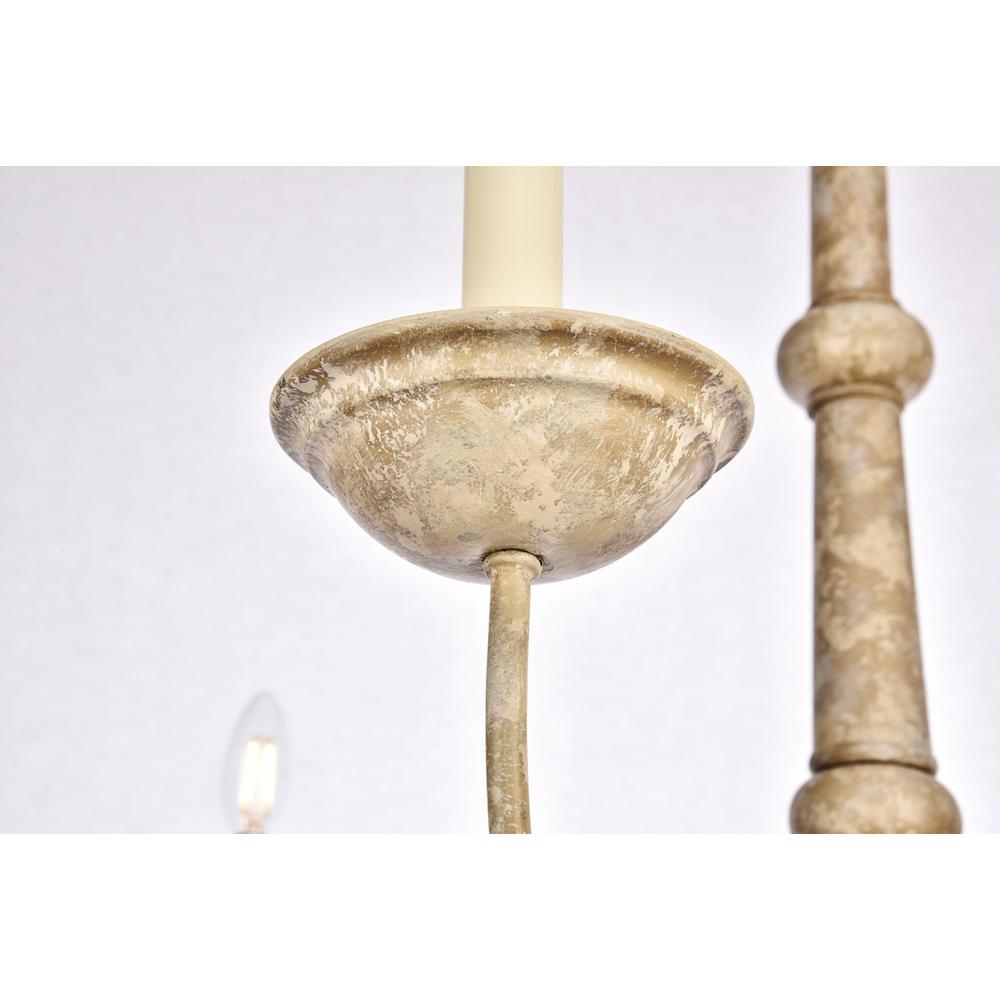 Merritt Collection Chandelier D35 H21.6 Lt:6 Weathered Dove Finish. Picture 5