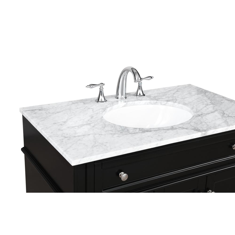 36 inch Single bathroom vanity in Black. Picture 11