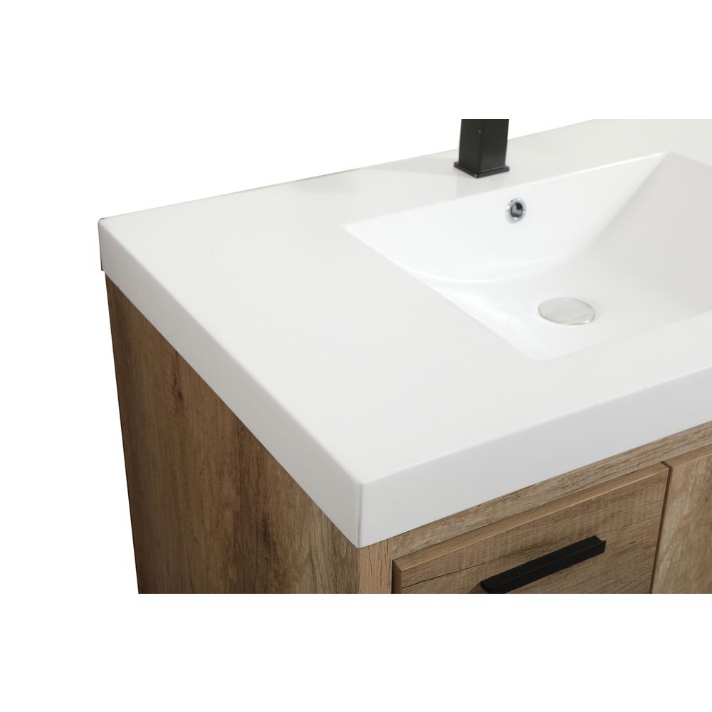 36 inch Single bathroom vanity in natural oak. Picture 11