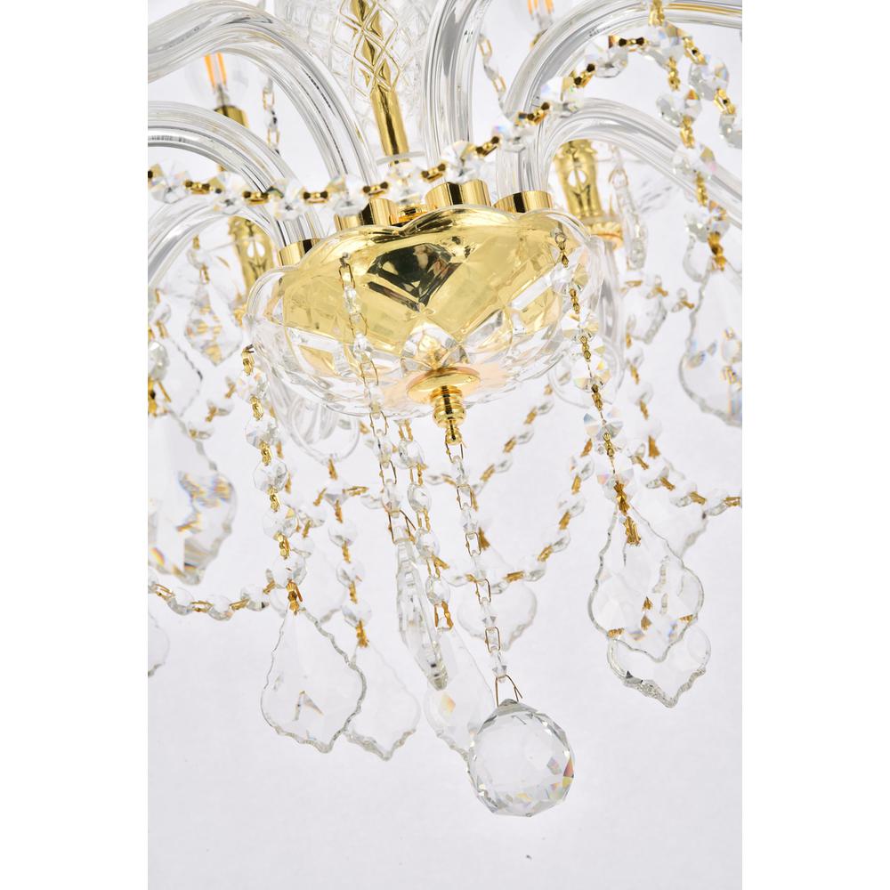 Verona 8 light Gold Chandelier Clear Royal Cut Crystal. Picture 3